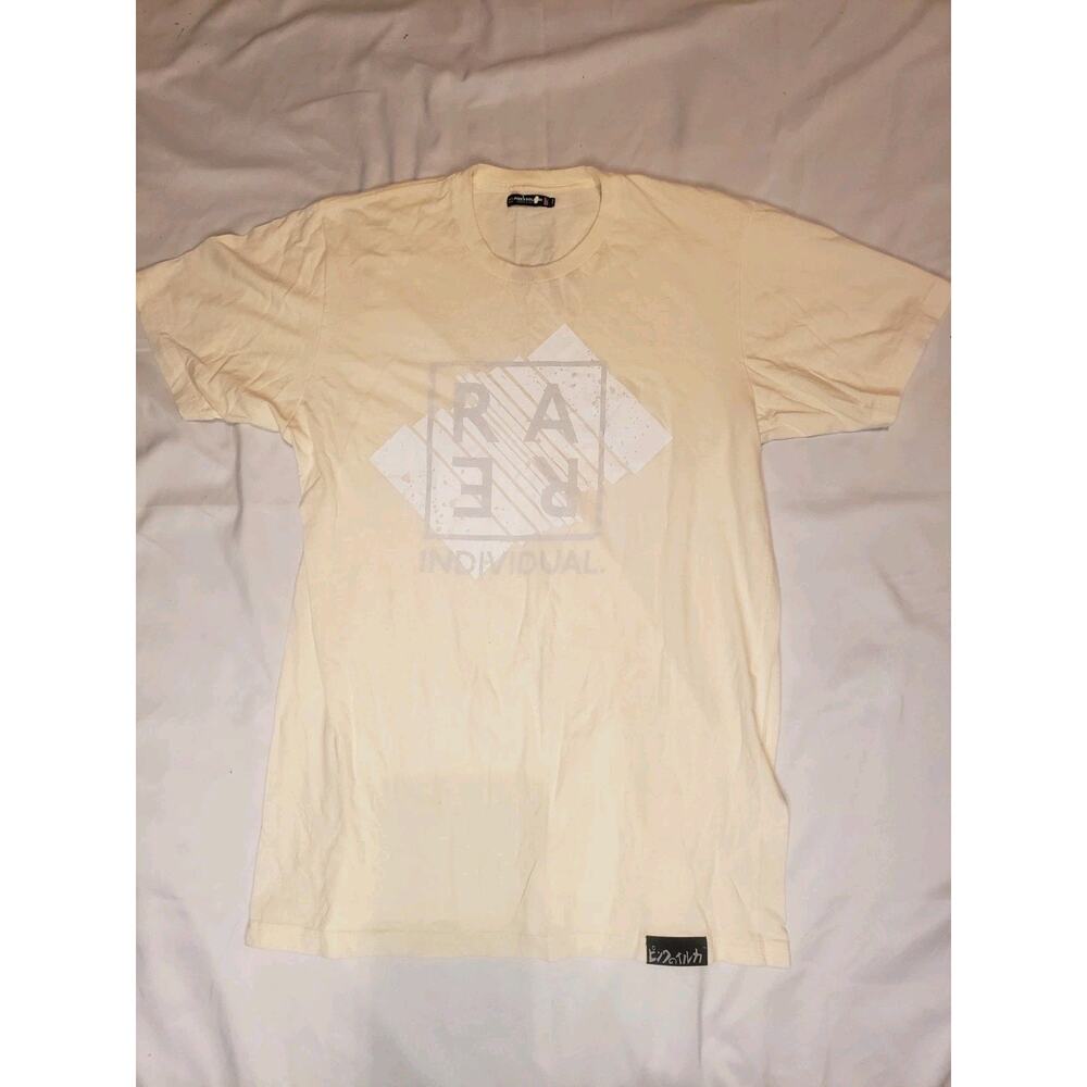 Pink Dolphin Men's Shirt Size Large Off White "Rare Individual" Made In The USA